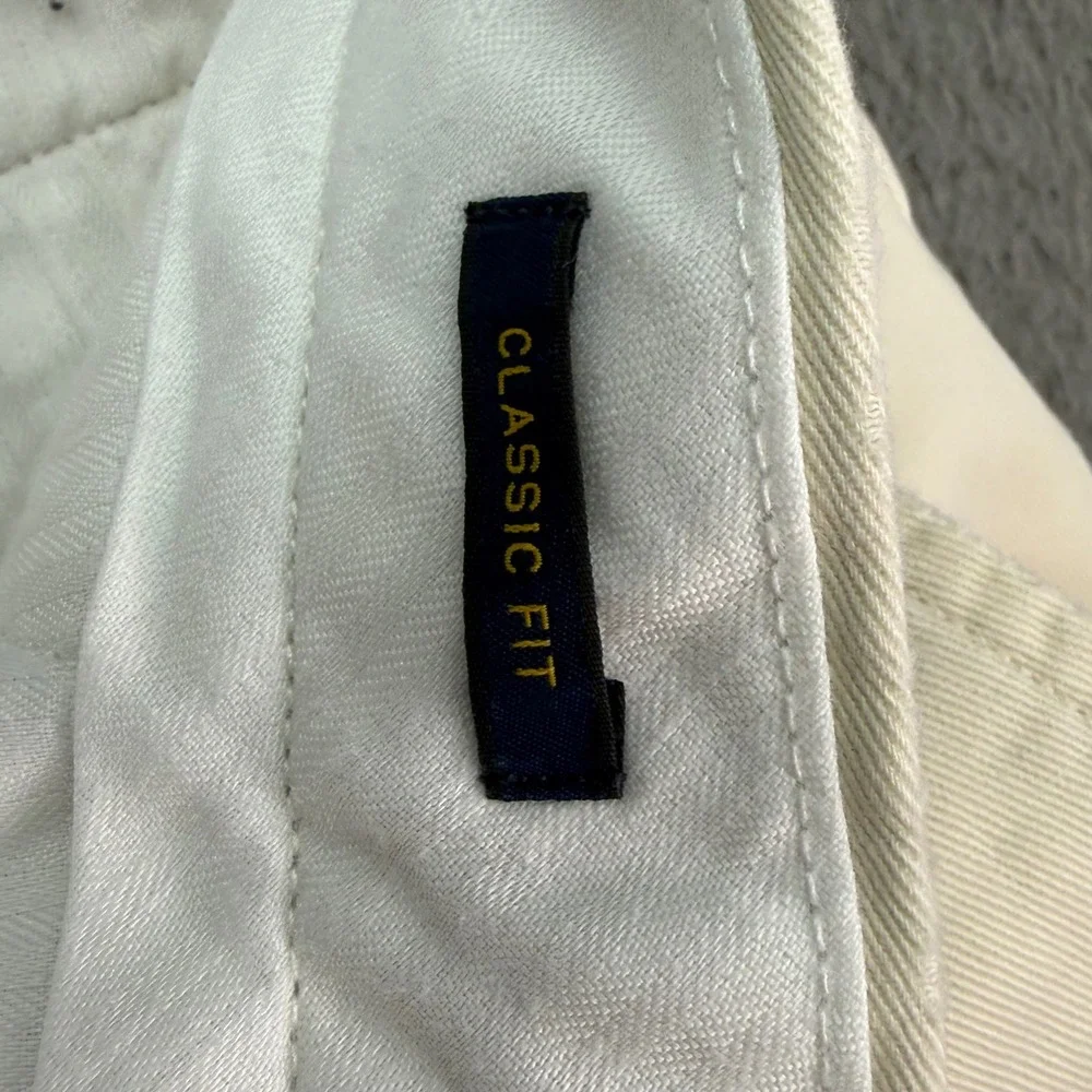 Polo Ralph Lauren Chino Pants Mens 38x32 Beige Classic Fit Cotton Twill Khakis